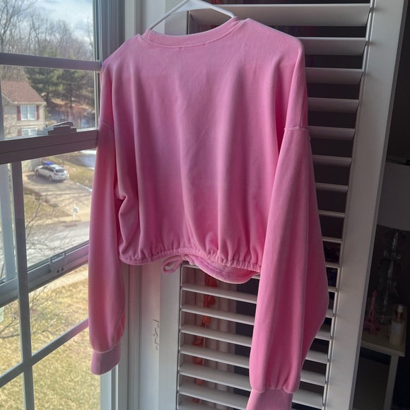 Barbie Pink Cropped Sweatshirt - Picture 2 of 3